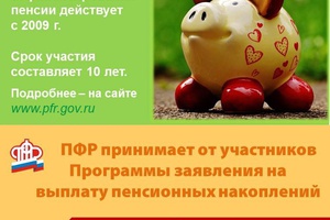 Участники программы софинансирования пенсий раз в 5 лет могут подать заявления на выплату пенсионных накоплений