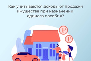 Как учитываются доходы от продажи имущества при назначении единого пособия