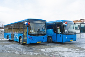 Прямиком из Волгограда и Нижнекамска: в Междуреченск приехали два новеньких автобуса